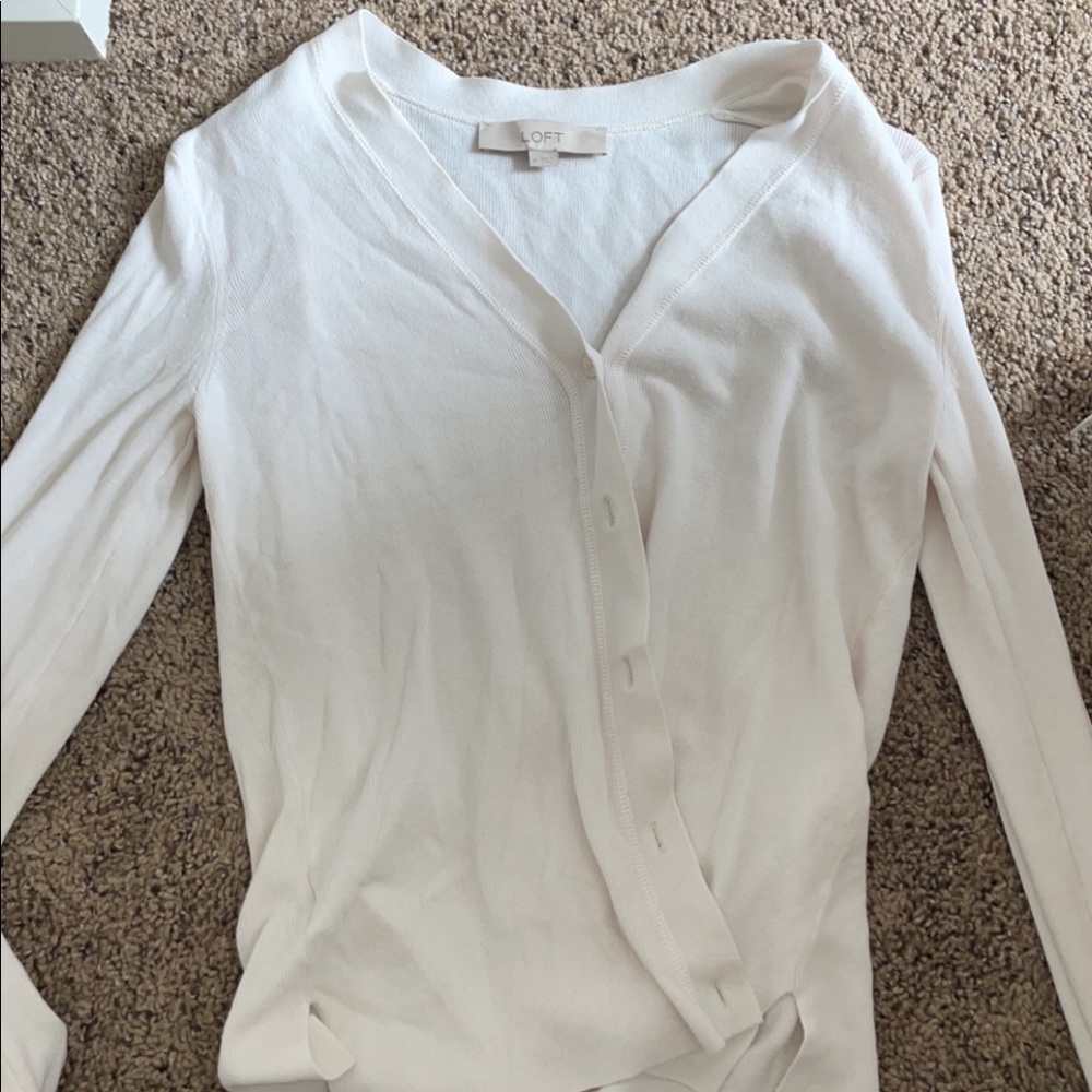 White cardigan